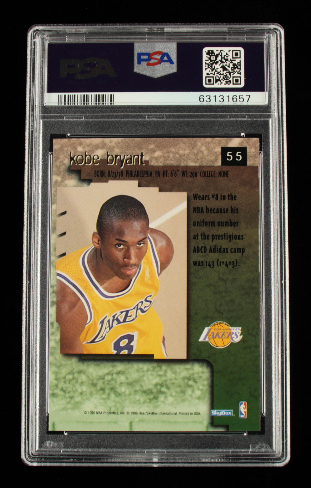 Kobe Bryant 1996-97 SkyBox Premium #55 RC (PSA 10) at PristineAuction.com Kobe Bryant 1996-97 SkyBox Premium #55 RC (PSA 10) at PristineAuction.com