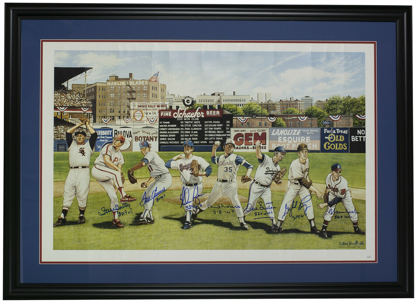 MLB 300 Wins Club 24x36 Poster Signed b (7) with Nolan Ryan, Gaylord Perry, Don Sutton, Warren Spahn, Tom Seaver, Steve Carlton with Multiple Inscriptions (JSA LOA) at PristineAuction.com MLB 300 Wins Club 24x36 Poster Signed b (7) with Nolan Ryan, Gaylord Perry, Don Sutton, Warren Spahn, Tom Seaver, Steve Carlton with Multiple Inscriptions (JSA LOA) at PristineAuction.com