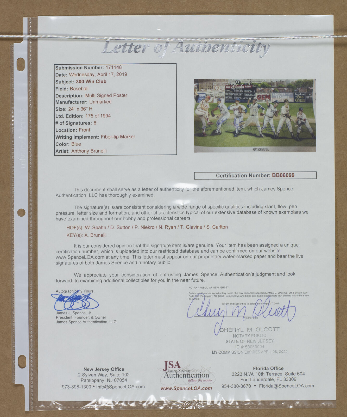 MLB 300 Wins Club 24x36 Poster Signed b (7) with Nolan Ryan, Gaylord Perry, Don Sutton, Warren Spahn, Tom Seaver, Steve Carlton with Multiple Inscriptions (JSA LOA) at PristineAuction.com MLB 300 Wins Club 24x36 Poster Signed b (7) with Nolan Ryan, Gaylord Perry, Don Sutton, Warren Spahn, Tom Seaver, Steve Carlton with Multiple Inscriptions (JSA LOA) at PristineAuction.com