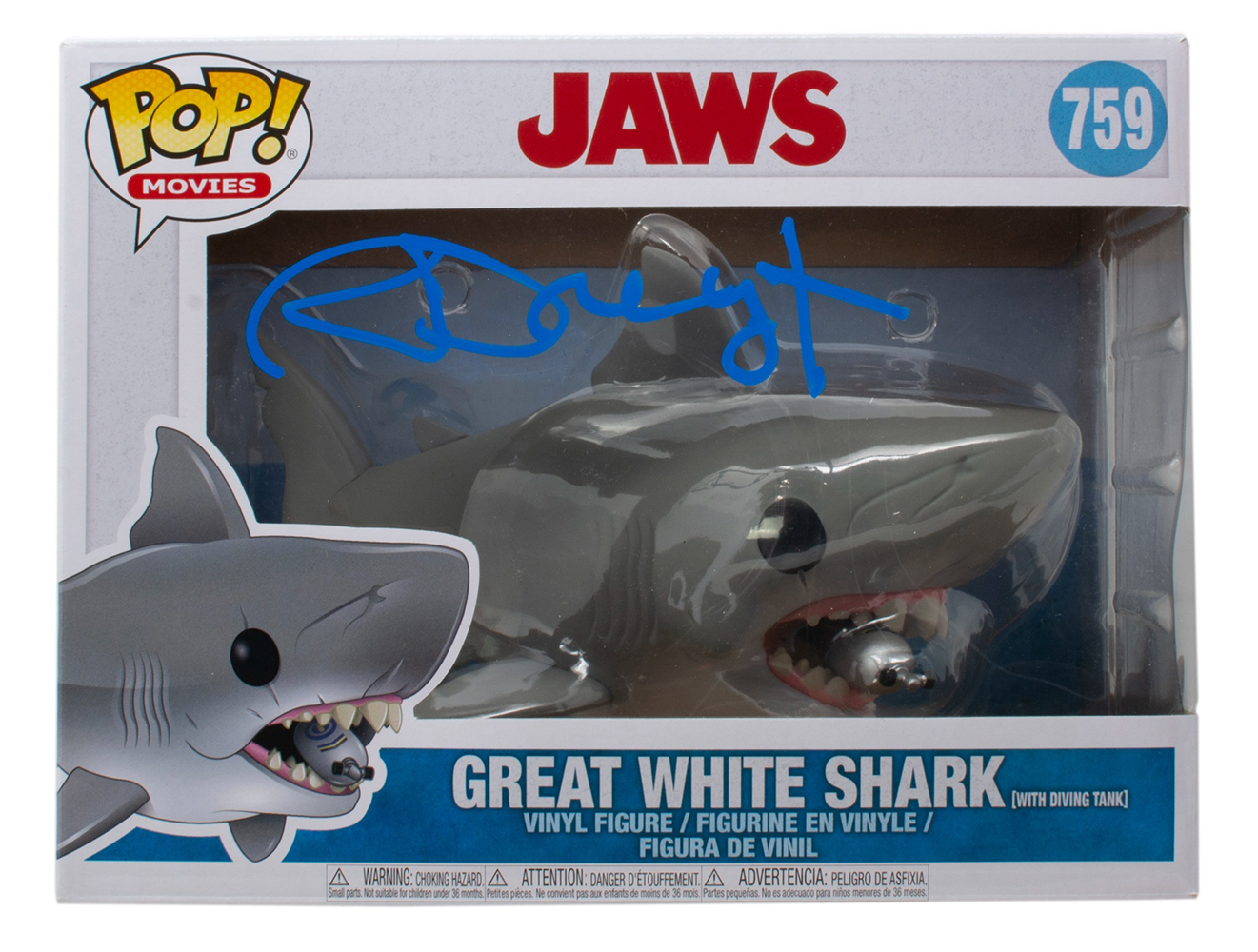 Richard Dreyfuss Signed "Jaws" #759 Great White Shark Funko Pop! Vinyl Figure (JSA) at PristineAuction.com Richard Dreyfuss Signed "Jaws" #759 Great White Shark Funko Pop! Vinyl Figure (JSA) at PristineAuction.com