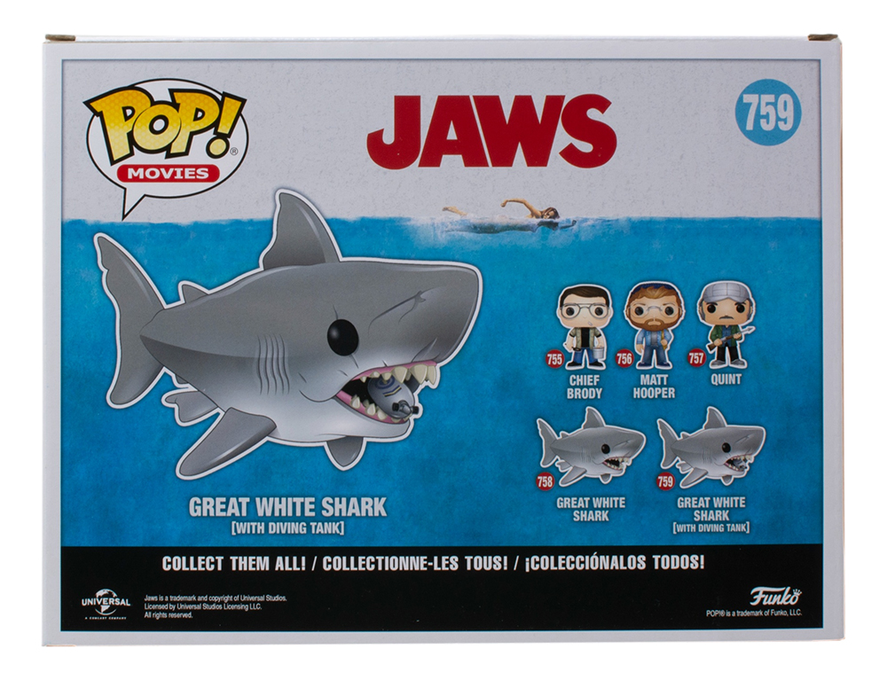 Richard Dreyfuss Signed "Jaws" #759 Great White Shark Funko Pop! Vinyl Figure (JSA) at PristineAuction.com Richard Dreyfuss Signed "Jaws" #759 Great White Shark Funko Pop! Vinyl Figure (JSA) at PristineAuction.com