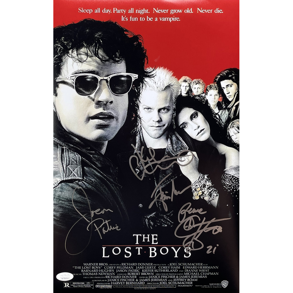 "The Lost Boys" 11x17 Photo Signed by (4) with Keifer Sutherland, Corey
