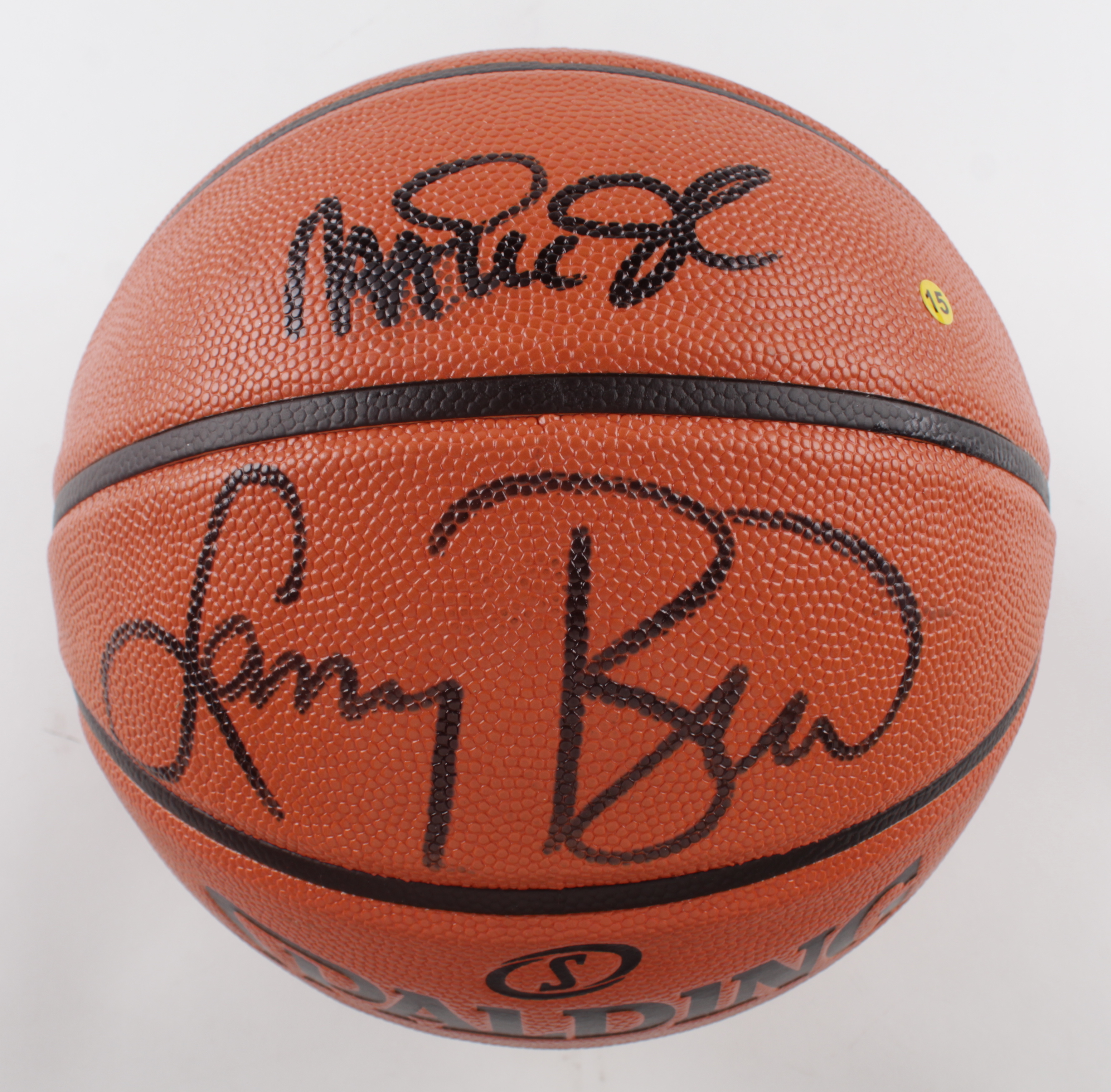 Larry Bird & Magic Johnson Signed NBA Basketball (Beckett COA) at PristineAuction.com Larry Bird & Magic Johnson Signed NBA Basketball (Beckett COA) at PristineAuction.com
