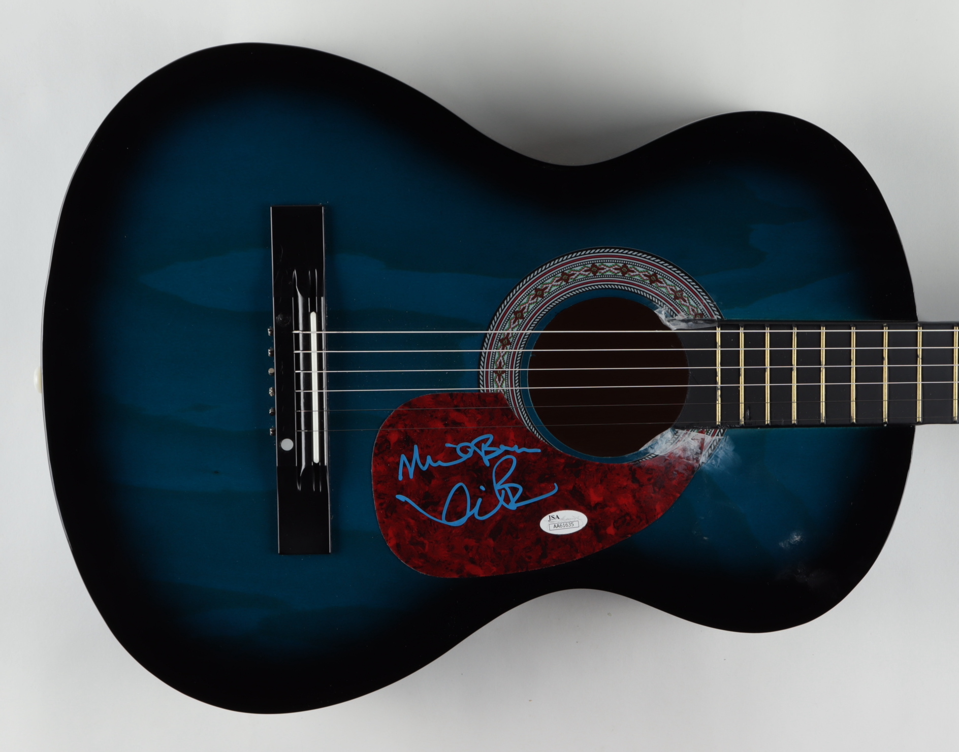 Kevin Bacon & Michael Bacon Signed 38" Acoustic Guitar (JSA COA) (See Description) at PristineAuction.com Kevin Bacon & Michael Bacon Signed 38" Acoustic Guitar (JSA COA) (See Description) at PristineAuction.com