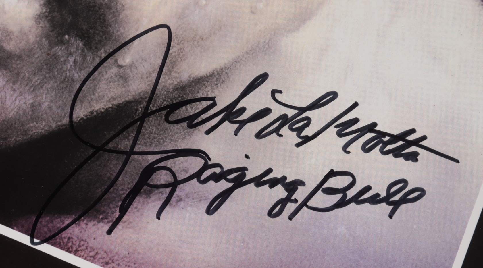 Jake LaMotta Signed "Raging Bull" 26.5x39 Movie Poster Inscribed "Raging Bull" (JSA Hologram) at PristineAuction.com Jake LaMotta Signed "Raging Bull" 26.5x39 Movie Poster Inscribed "Raging Bull" (JSA Hologram) at PristineAuction.com
