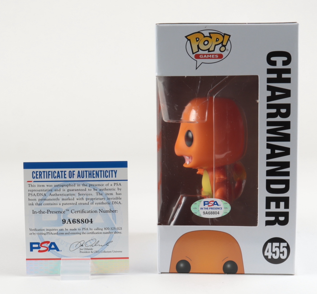 Michael Haigney Signed Pokemon #455 Charmander Funko Pop! Vinyl Figure Inscribed "Charmander" (PSA COA) at PristineAuction.com Michael Haigney Signed Pokemon #455 Charmander Funko Pop! Vinyl Figure Inscribed "Charmander" (PSA COA) at PristineAuction.com