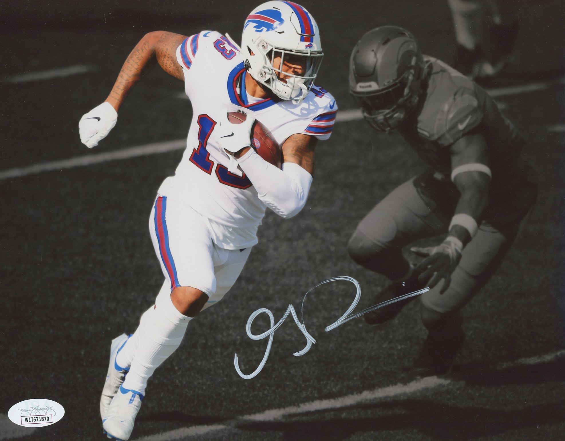 Gabriel Davis Signed Bills 8x10 Photo (JSA) at PristineAuction.com Gabriel Davis Signed Bills 8x10 Photo (JSA) at PristineAuction.com