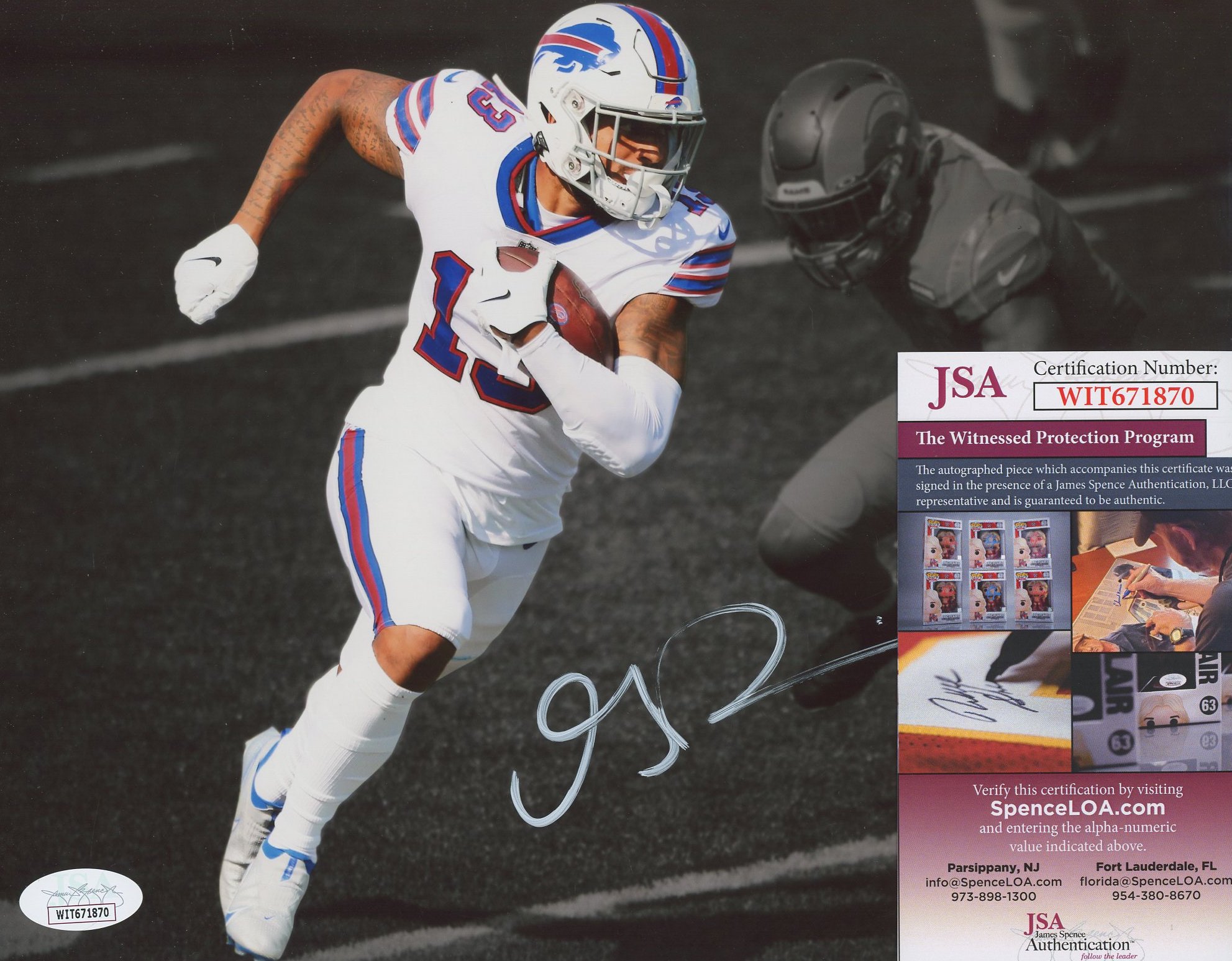 Gabriel Davis Signed Bills 8x10 Photo (JSA) at PristineAuction.com Gabriel Davis Signed Bills 8x10 Photo (JSA) at PristineAuction.com