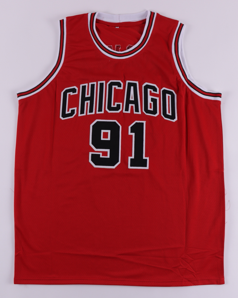 Dennis Rodman Signed Jersey (Beckett) at PristineAuction.com Dennis Rodman Signed Jersey (Beckett) at PristineAuction.com