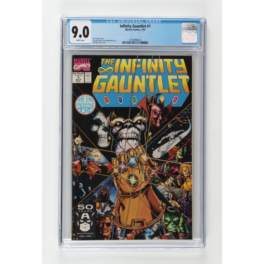 1991 "The Infinity Gauntlet" Issue #1 Marvel Comic Book (CGC 9.0 ...