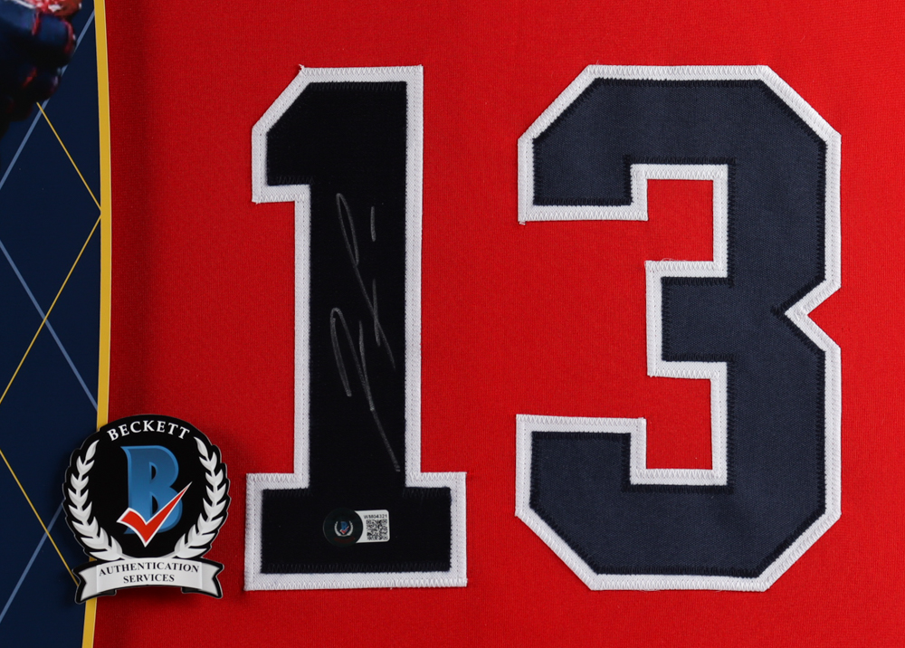 Ronald Acuna Jr. Signed 35x43 Custom Framed Jersey (Beckett COA) (See Description) at PristineAuction.com Ronald Acuna Jr. Signed 35x43 Custom Framed Jersey (Beckett COA) (See Description) at PristineAuction.com