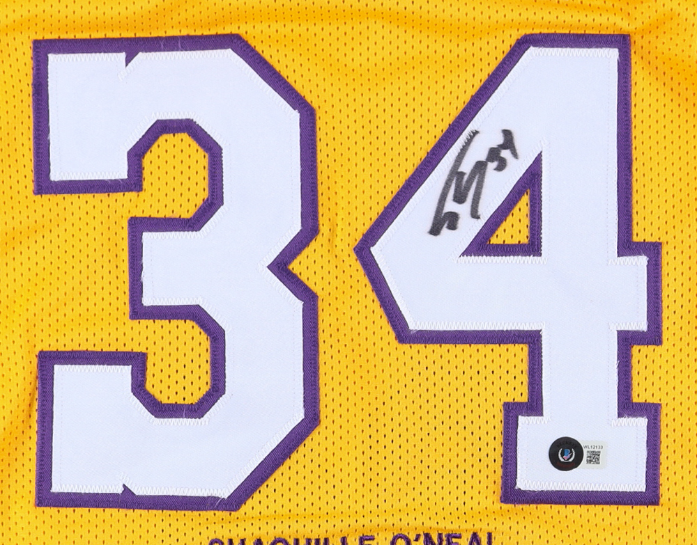 Shaquille O'Neal Signed Career Highlight Stat Jersey (Beckett Hologram) at PristineAuction.com Shaquille O'Neal Signed Career Highlight Stat Jersey (Beckett Hologram) at PristineAuction.com
