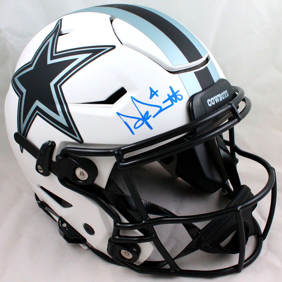 Dak Prescott Signed Cowboys Full-Size Authentic On-Field SpeedFlex Helmet (Beckett Hologram) at PristineAuction.com Dak Prescott Signed Cowboys Full-Size Authentic On-Field SpeedFlex Helmet (Beckett Hologram) at PristineAuction.com