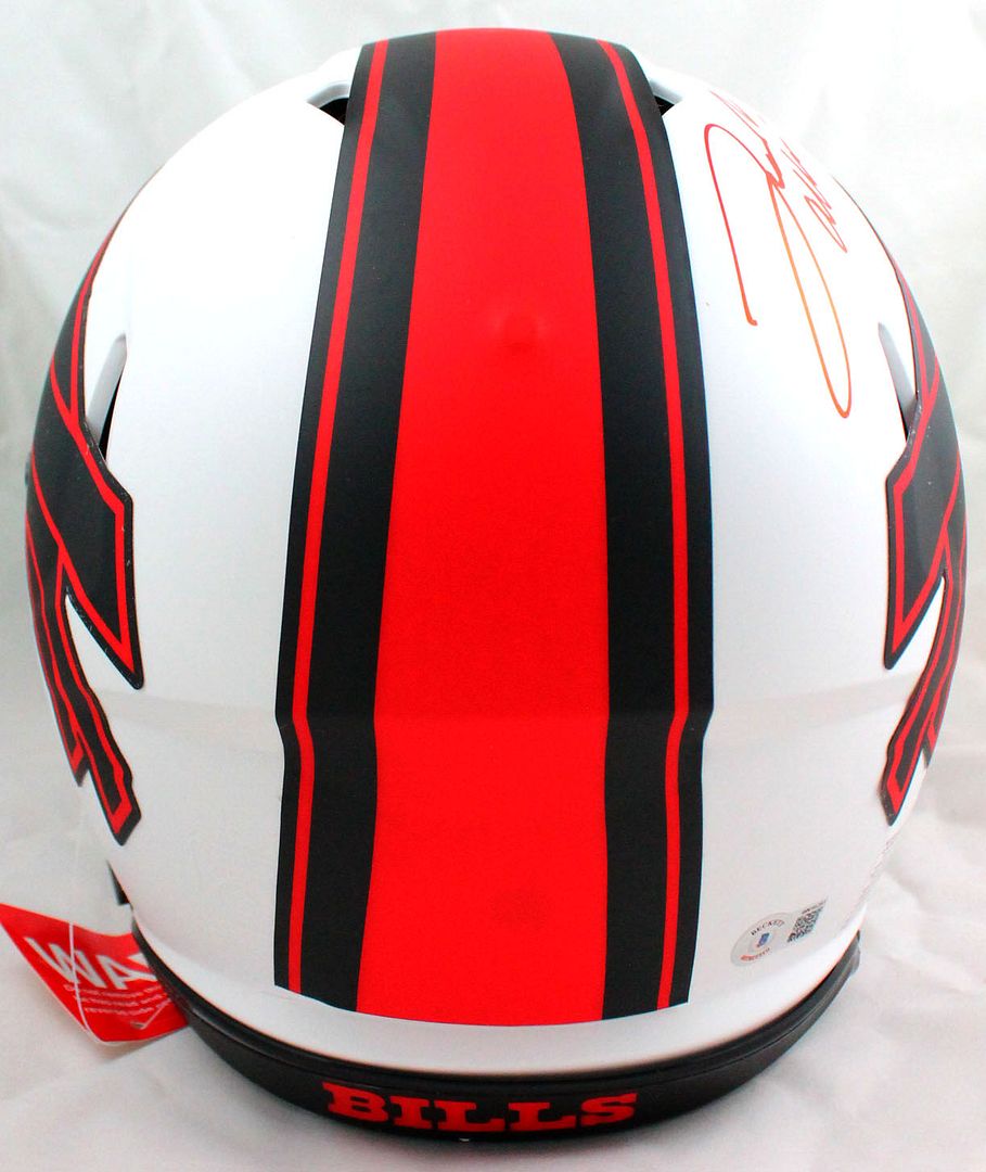 Josh Allen & Stefon Diggs Signed Bills Full-Size Authentic On-Field Lunar Eclipse Alternate Speed Helmet (Beckett) at PristineAuction.com Josh Allen & Stefon Diggs Signed Bills Full-Size Authentic On-Field Lunar Eclipse Alternate Speed Helmet (Beckett) at PristineAuction.com