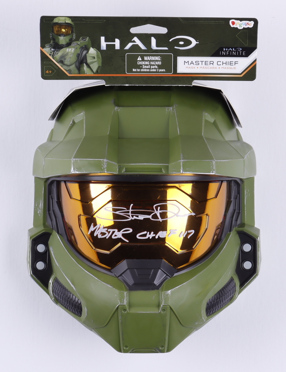 Steve Downes Signed "Halo" Master Chief Full-Size Helmet Mask Inscribed "Master Chief 117" (Radtke COA) at PristineAuction.com Steve Downes Signed "Halo" Master Chief Full-Size Helmet Mask Inscribed "Master Chief 117" (Radtke COA) at PristineAuction.com