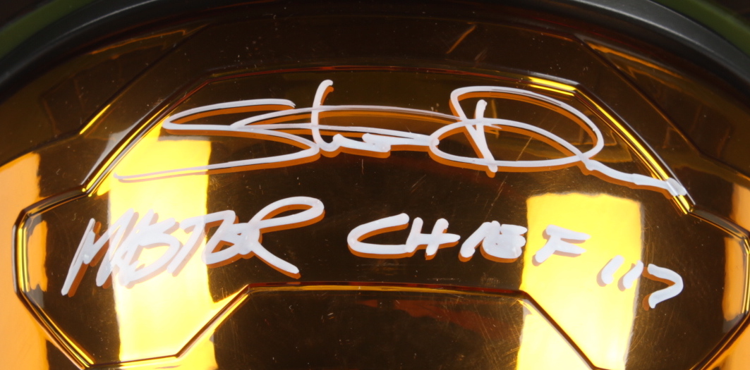 Steve Downes Signed "Halo" Master Chief Full-Size Helmet Mask Inscribed "Master Chief 117" (Radtke COA) at PristineAuction.com Steve Downes Signed "Halo" Master Chief Full-Size Helmet Mask Inscribed "Master Chief 117" (Radtke COA) at PristineAuction.com