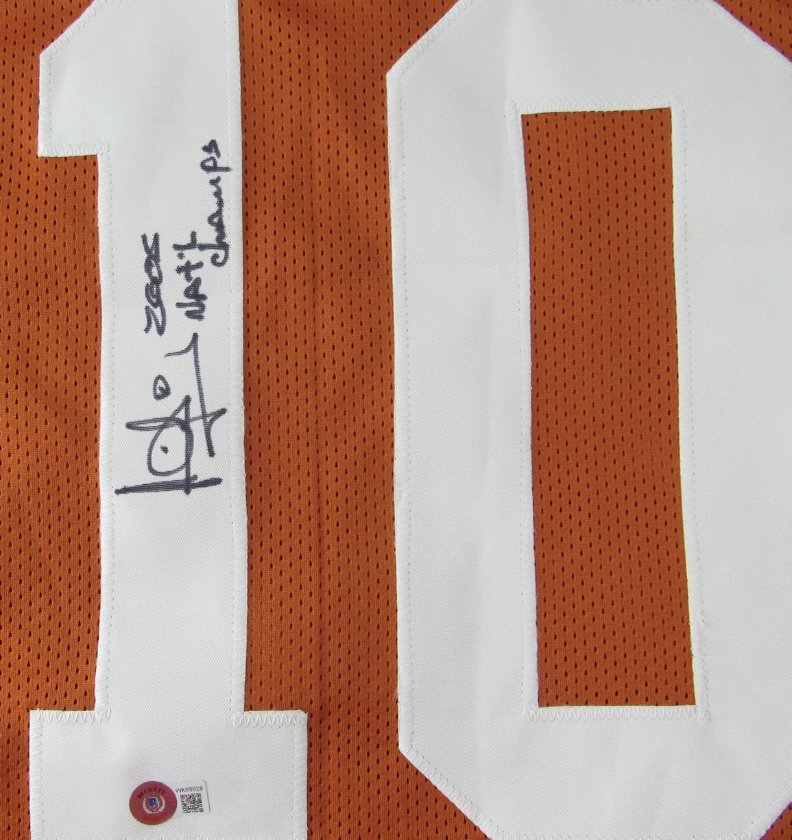 Vince Young Signed Jersey Inscribed "2006 Nat'l Champs" (Beckett) at PristineAuction.com Vince Young Signed Jersey Inscribed "2006 Nat'l Champs" (Beckett) at PristineAuction.com