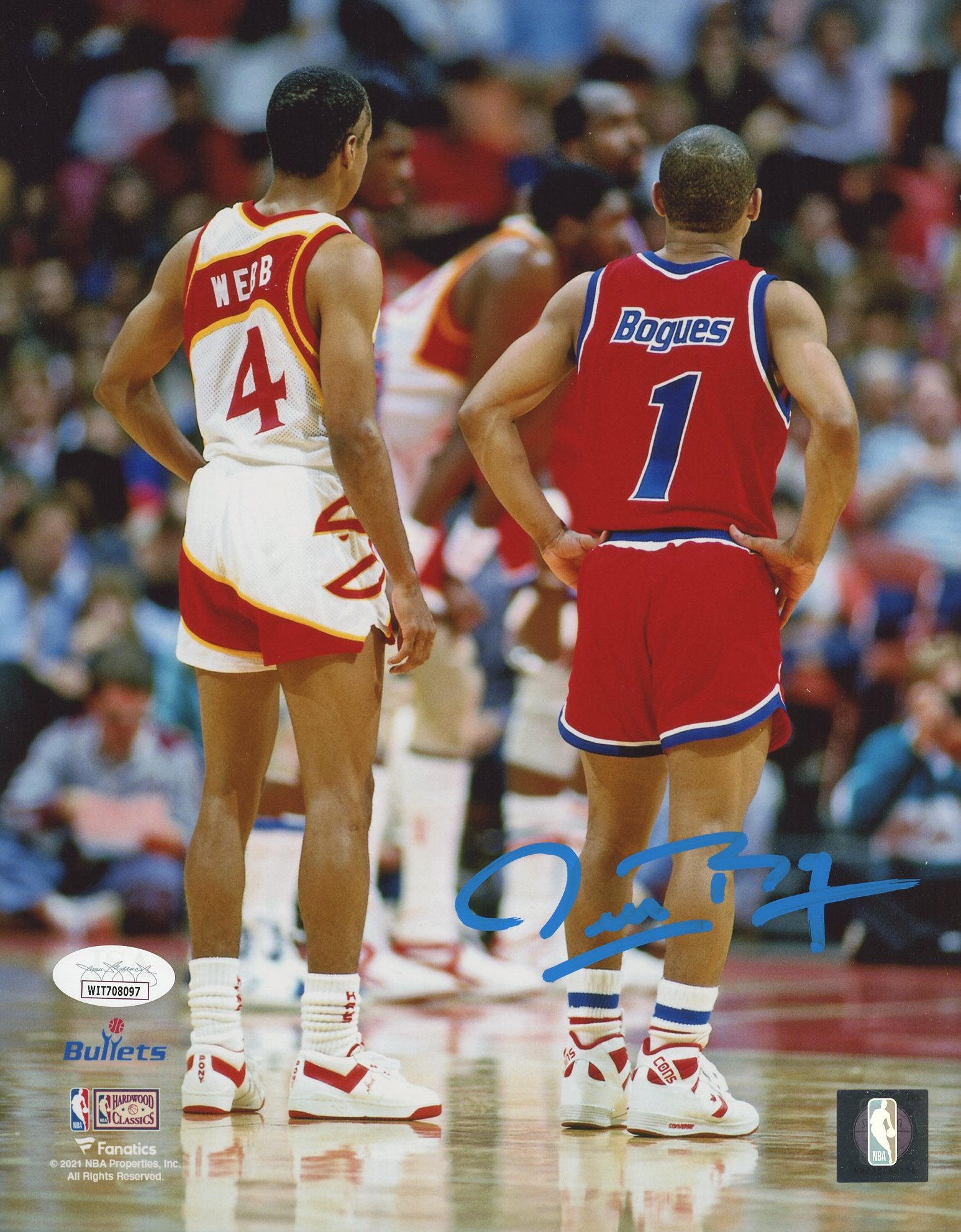 Muggsy Bogues Signed Bullets 8x10 Photo (JSA COA) at PristineAuction.com Muggsy Bogues Signed Bullets 8x10 Photo (JSA COA) at PristineAuction.com