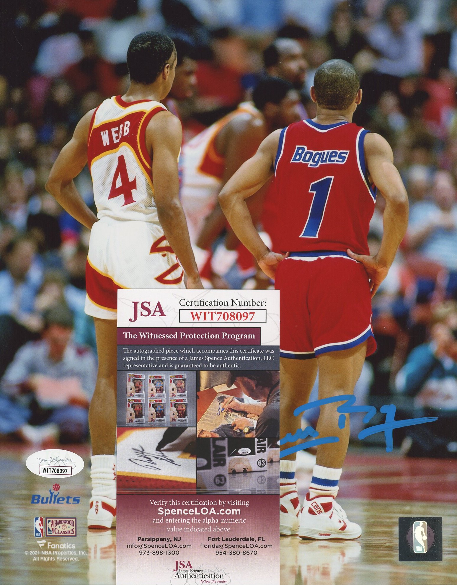 Muggsy Bogues Signed Bullets 8x10 Photo (JSA COA) at PristineAuction.com Muggsy Bogues Signed Bullets 8x10 Photo (JSA COA) at PristineAuction.com