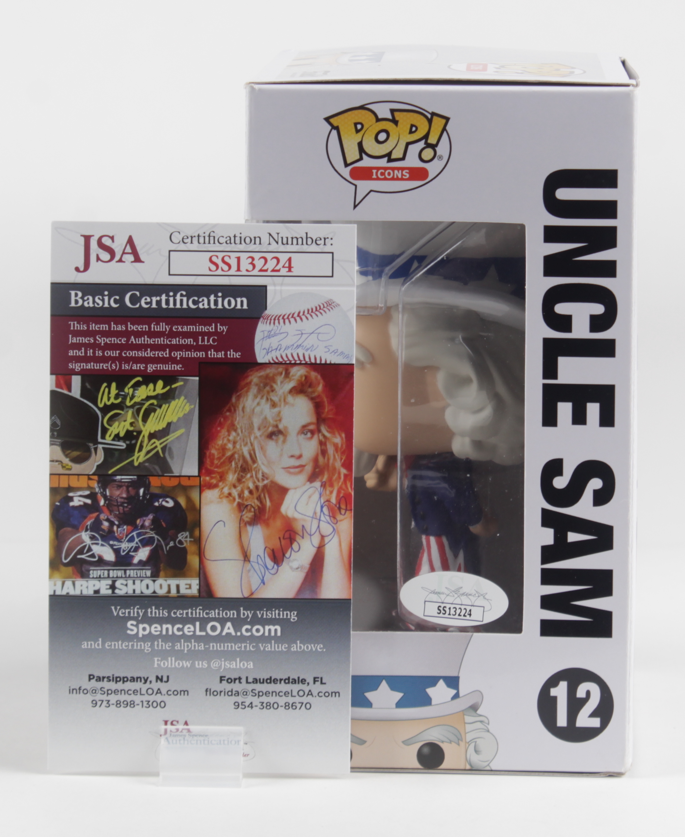 Hershel "Woody" Williams Signed "American History" Uncle Sam #12 Funko Pop Vinyl Figure Inscribed "Medal of Honor" & "Iwo Jima" (JSA) at PristineAuction.com Hershel "Woody" Williams Signed "American History" Uncle Sam #12 Funko Pop Vinyl Figure Inscribed "Medal of Honor" & "Iwo Jima" (JSA) at PristineAuction.com