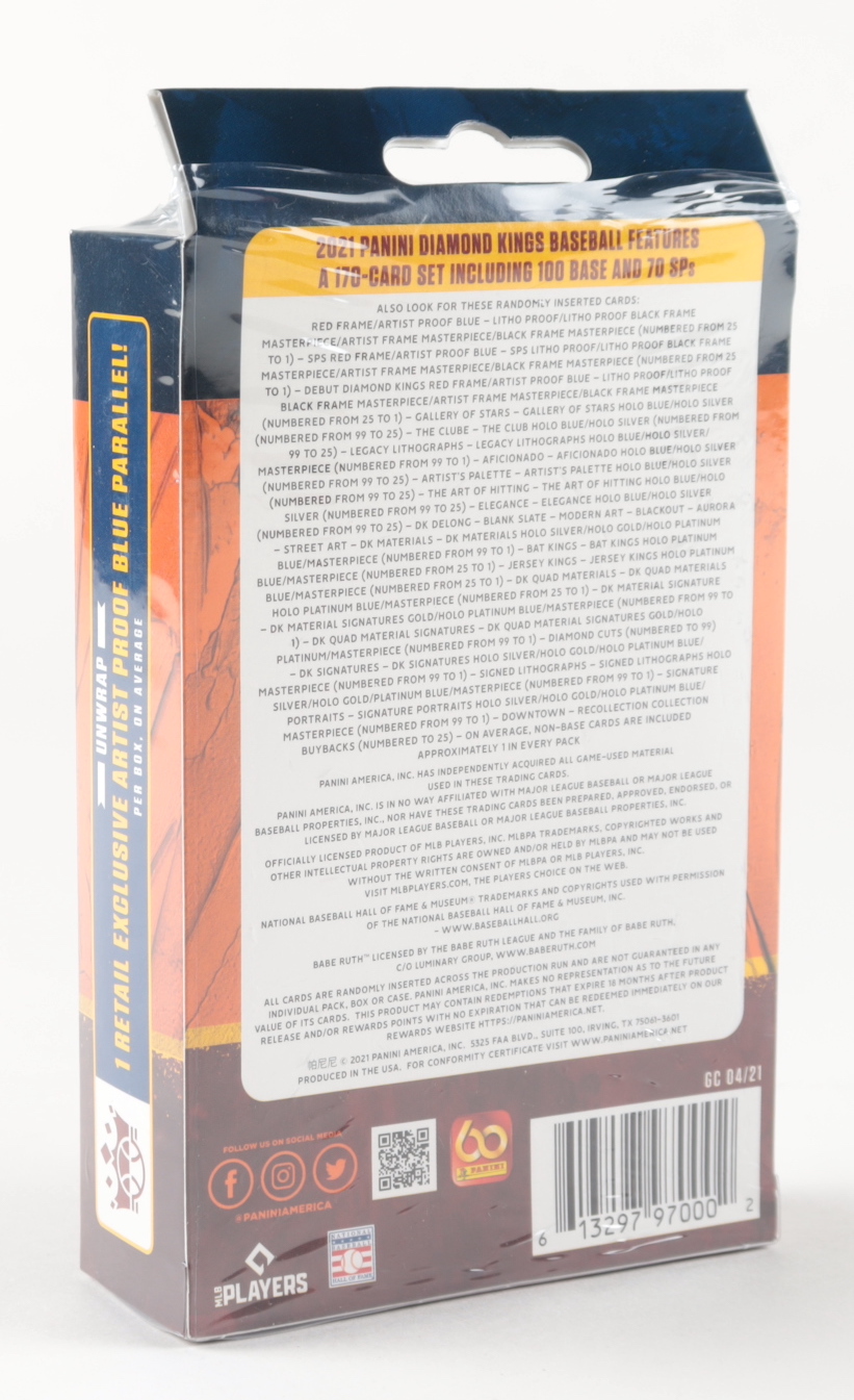 2021 Panini Diamond Kings Baseball Hanger Box with (20) Cards at PristineAuction.com 2021 Panini Diamond Kings Baseball Hanger Box with (20) Cards at PristineAuction.com