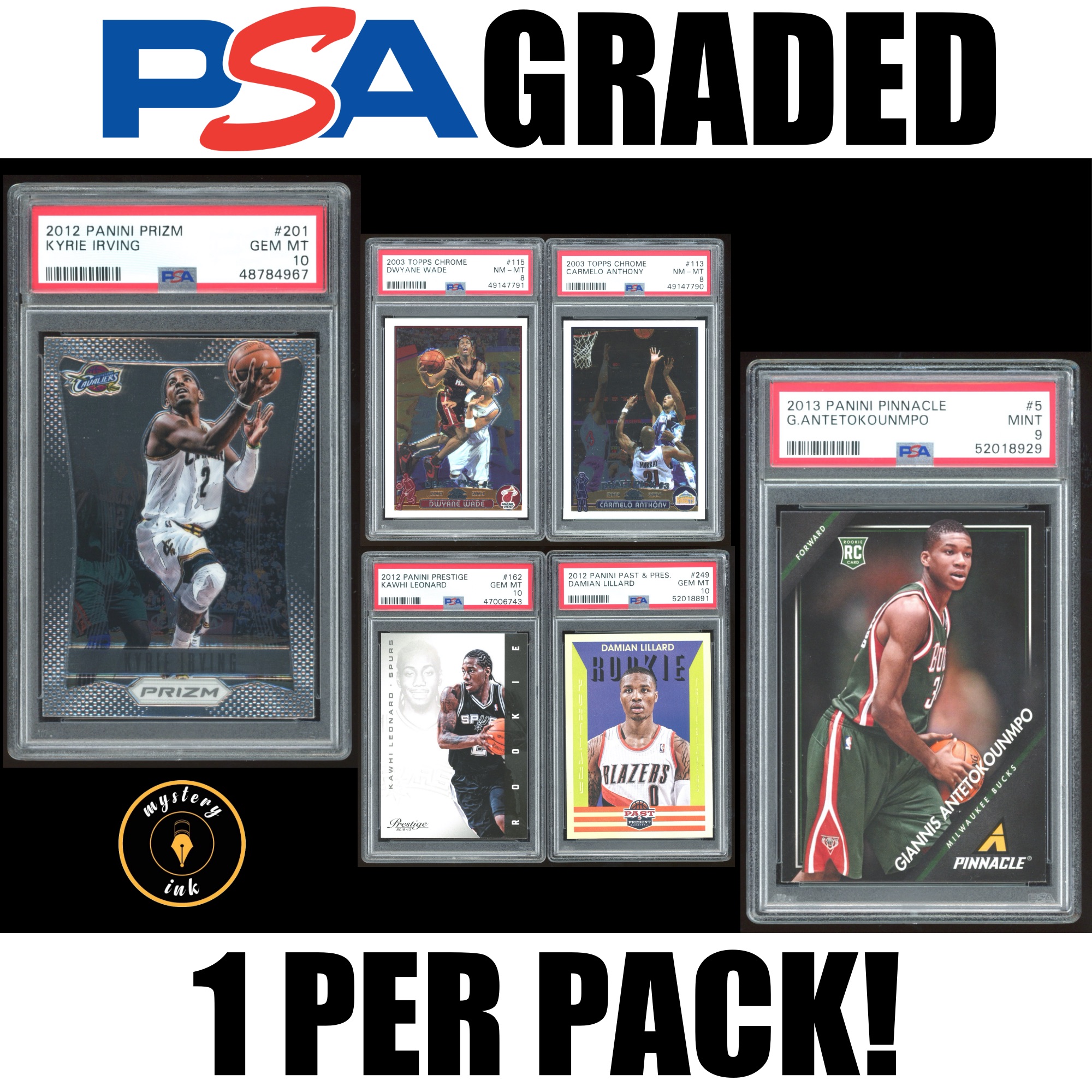 Mystery Ink PSA Graded NBA Rookie Card Mystery Box Pack – LeBron James 2003 Topps Chrome Edition! at PristineAuction.com Mystery Ink PSA Graded NBA Rookie Card Mystery Box Pack – LeBron James 2003 Topps Chrome Edition! at PristineAuction.com