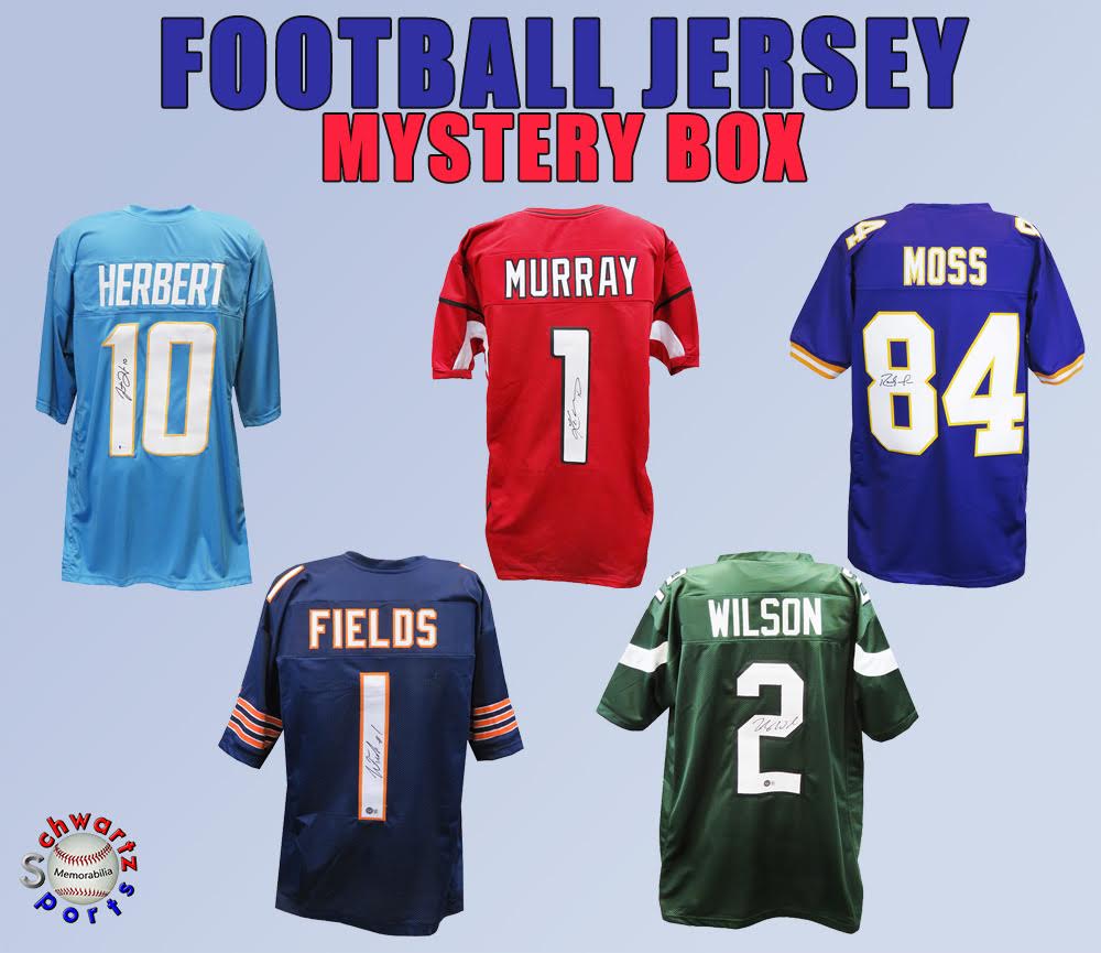 Schwartz Sports Football Jersey Signed Mystery Box - Series 36 - (Limited to 150) at PristineAuction.com Schwartz Sports Football Jersey Signed Mystery Box - Series 36 - (Limited to 150) at PristineAuction.com