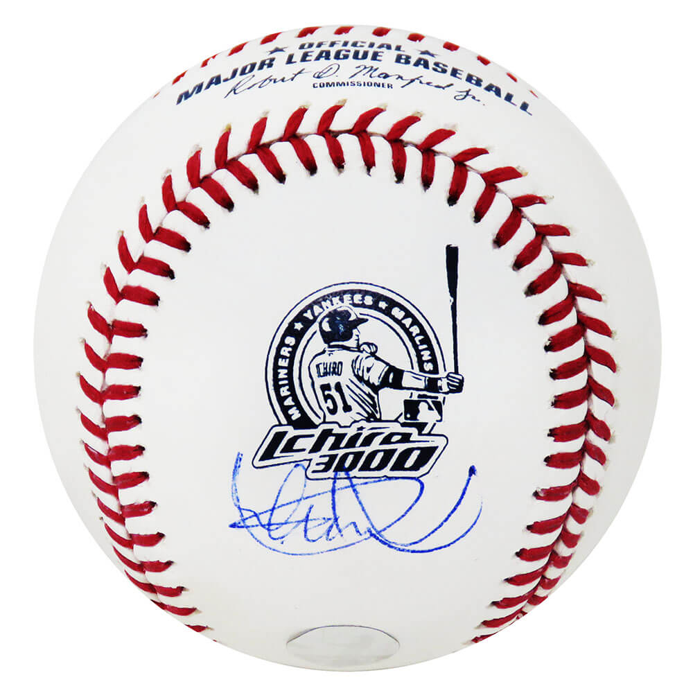 Ichiro Suzuki Signed OML 3000th Hit Logo Baseball (Suzuki) at PristineAuction.com Ichiro Suzuki Signed OML 3000th Hit Logo Baseball (Suzuki) at PristineAuction.com