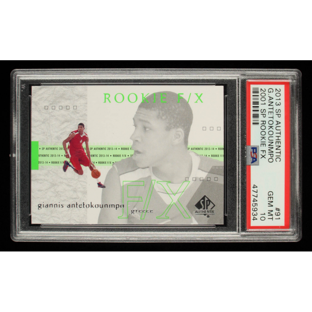 Giannis Antetokounmpo 2013-14 SP Authentic #91 F/X RC (PSA 10) | Pristine  Auction