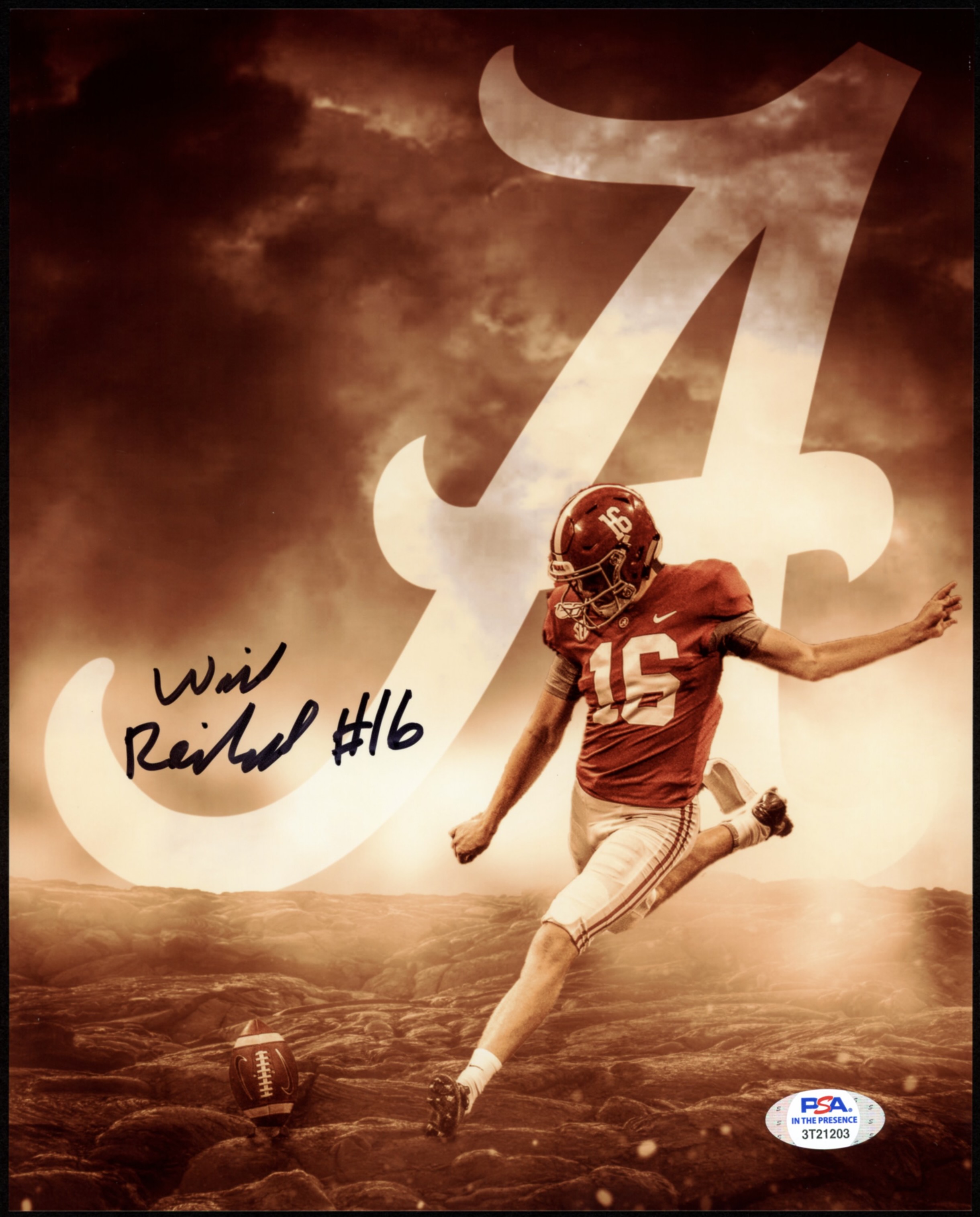Will Reichard Signed Alabama Crimson Tide 8x10 Photo (PSA COA) at PristineAuction.com Will Reichard Signed Alabama Crimson Tide 8x10 Photo (PSA COA) at PristineAuction.com