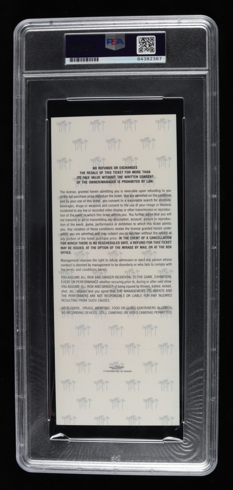 Mike Tyson Signed Boxing Match Ticket (PSA Encapsulated) at PristineAuction.com Mike Tyson Signed Boxing Match Ticket (PSA Encapsulated) at PristineAuction.com