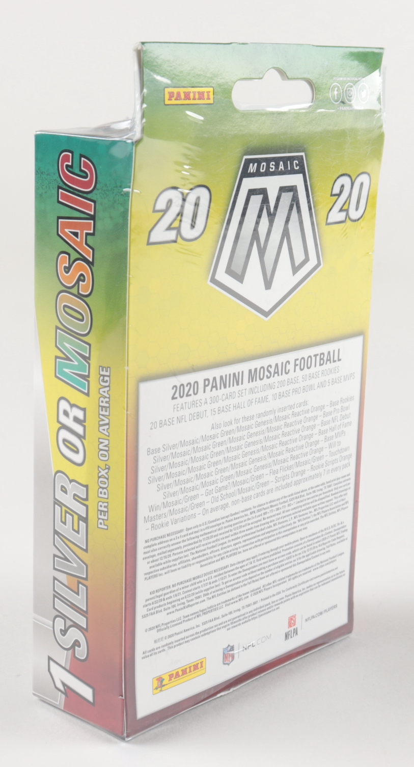 2020 Panini Mosaic Football Hanger Box with (20) Cards at PristineAuction.com 2020 Panini Mosaic Football Hanger Box with (20) Cards at PristineAuction.com