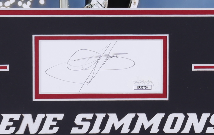 Gene Simmons Signed KISS 14x18 Custom Framed Cut Display (JSA COA) at PristineAuction.com Gene Simmons Signed KISS 14x18 Custom Framed Cut Display (JSA COA) at PristineAuction.com