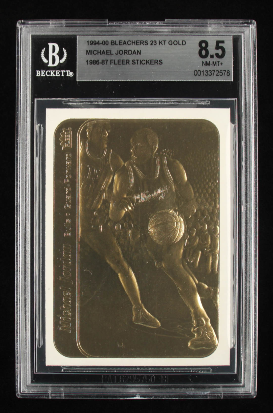 Michael Jordan 1994-00 Bleachers 23 Karat Gold #57 #5,294 (BGS 8.5) at PristineAuction.com Michael Jordan 1994-00 Bleachers 23 Karat Gold #57 #5,294 (BGS 8.5) at PristineAuction.com