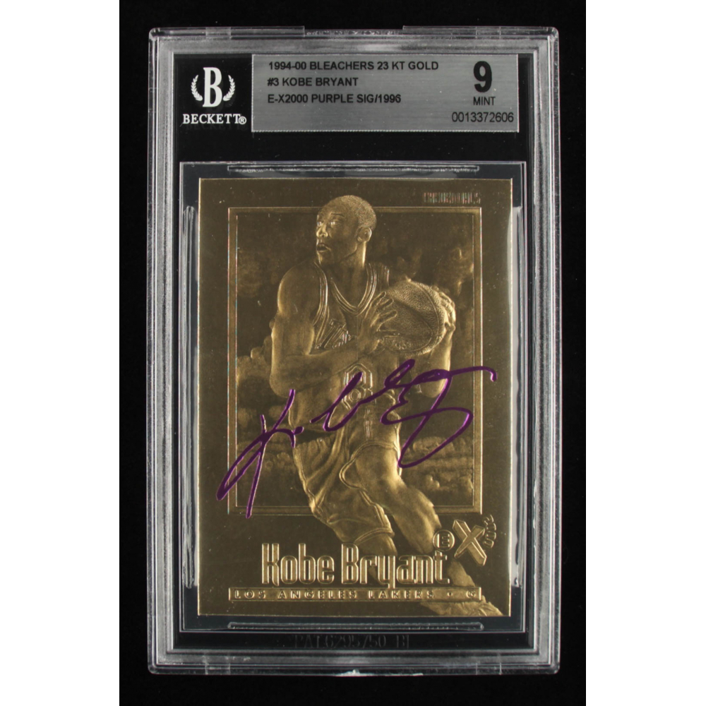 Kobe Bryant 199400 Bleachers 23 Karat Gold 3 EX2000 Purple Sig