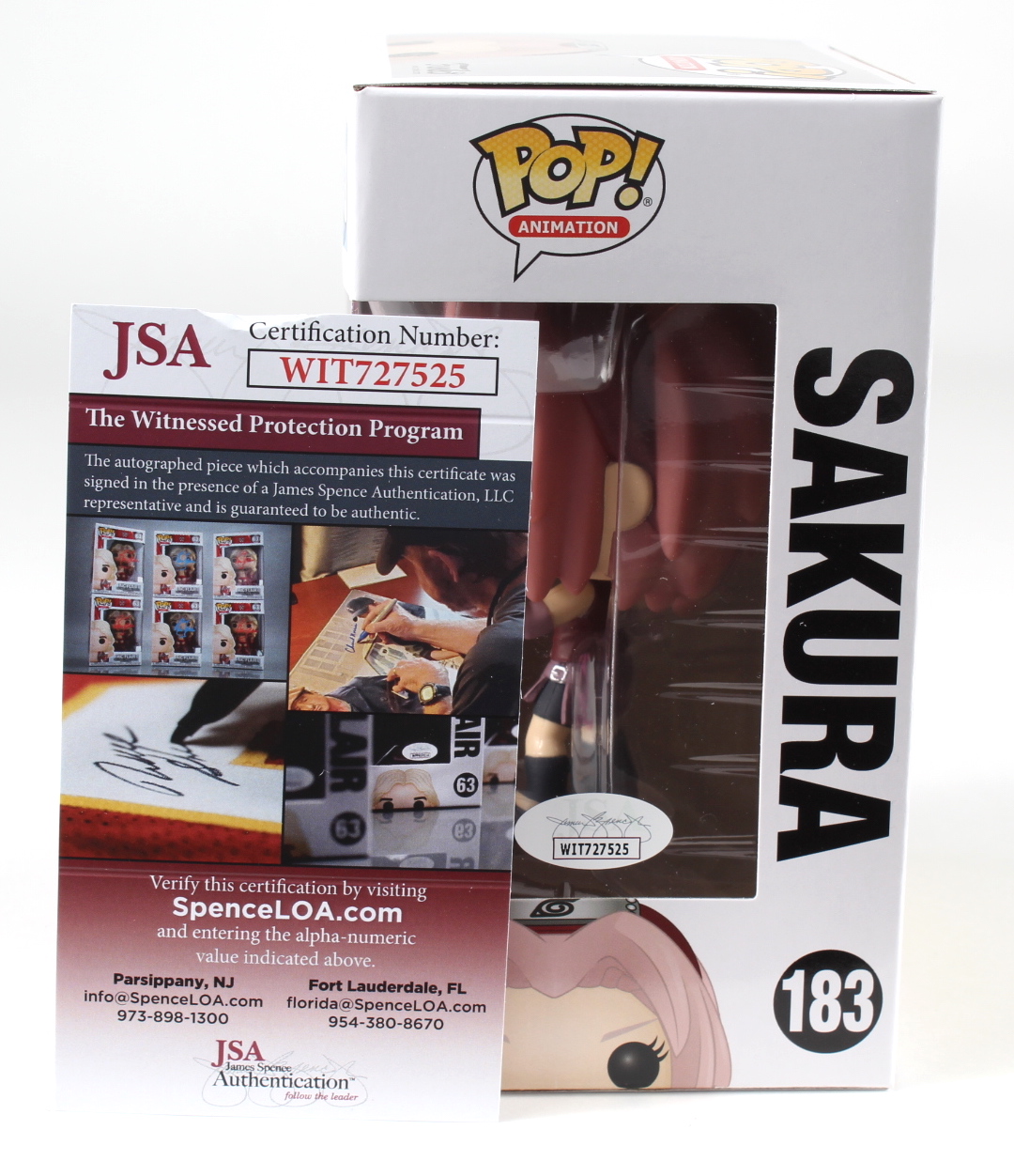 Kate Higgins Signed "Naruto Shippuden" #183 Sakura Funko Pop! Vinyl Figure Inscribed "Sakura" (JSA COA) at PristineAuction.com Kate Higgins Signed "Naruto Shippuden" #183 Sakura Funko Pop! Vinyl Figure Inscribed "Sakura" (JSA COA) at PristineAuction.com