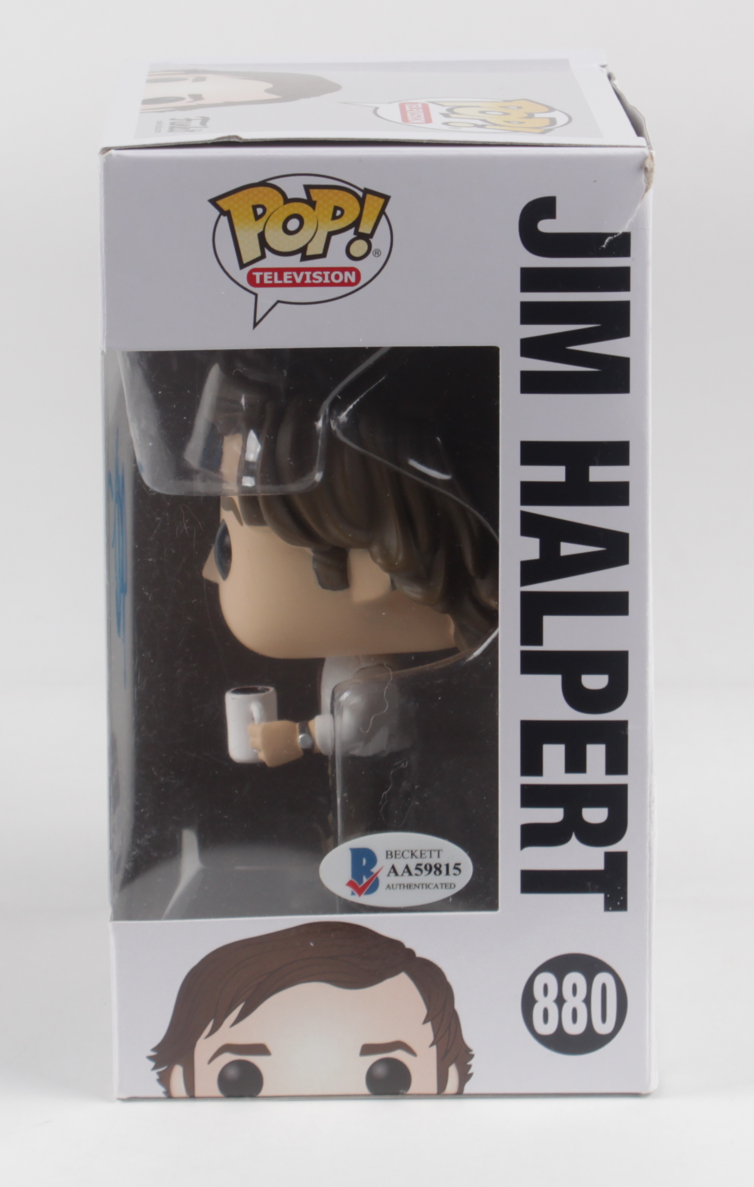 John Krasinski Signed "The Office" #880 Jim Halpert Funko Pop! Vinyl Figurine (Beckett Hologram) (See Description) at PristineAuction.com John Krasinski Signed "The Office" #880 Jim Halpert Funko Pop! Vinyl Figurine (Beckett Hologram) (See Description) at PristineAuction.com