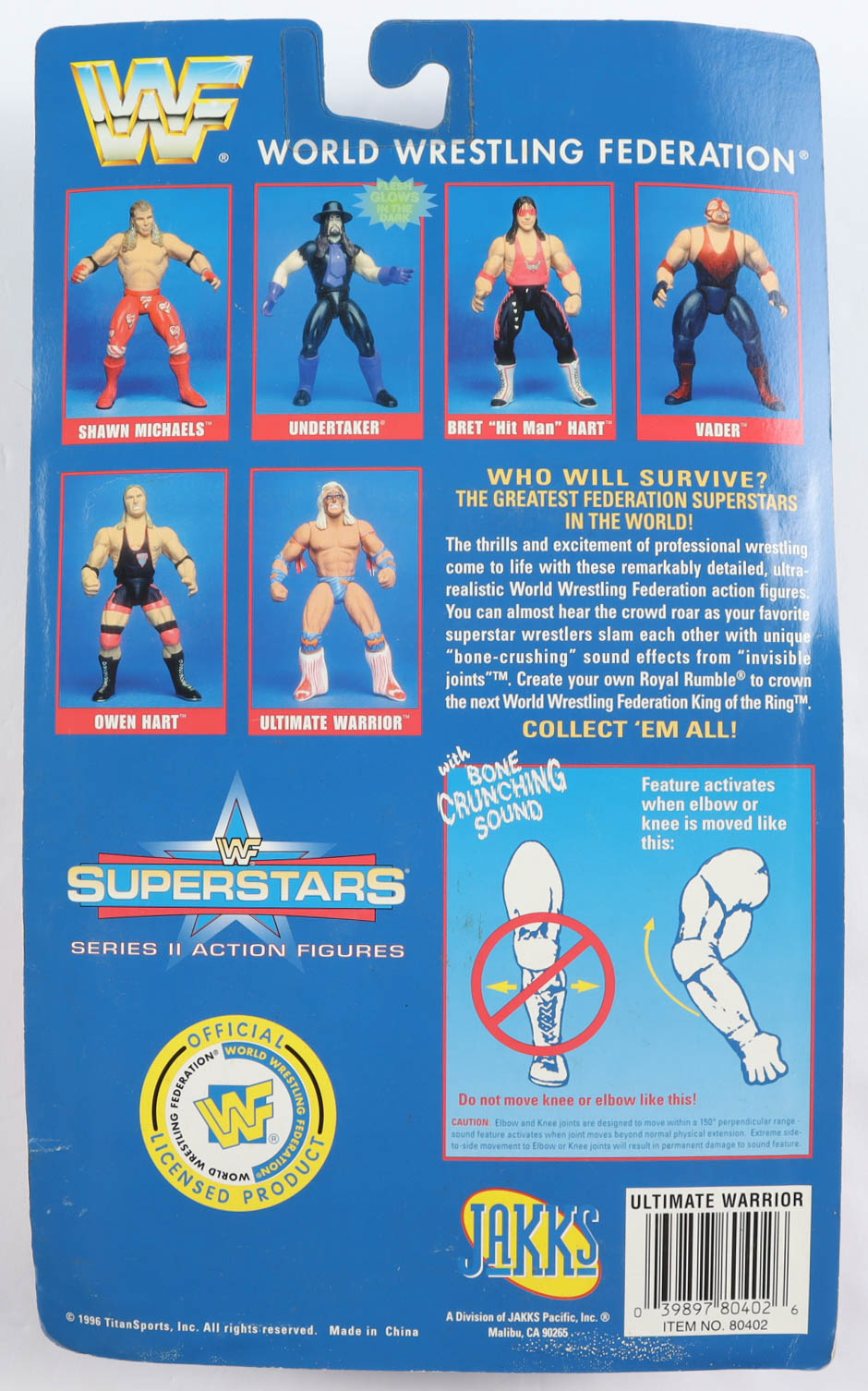 Ultimate Warrior WWF Superstars Series Action Figure at PristineAuction.com Ultimate Warrior WWF Superstars Series Action Figure at PristineAuction.com