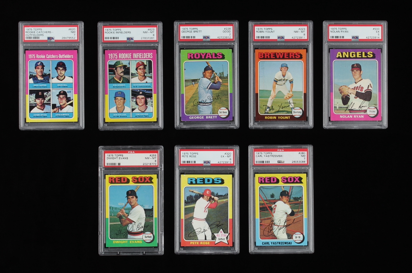 Complete Set of (660) 1975 Topps Baseball Cards with #500 Nolan Ryan (PSA 5), #320 Pete Rose (PSA 6) at PristineAuction.com Complete Set of (660) 1975 Topps Baseball Cards with #500 Nolan Ryan (PSA 5), #320 Pete Rose (PSA 6) at PristineAuction.com