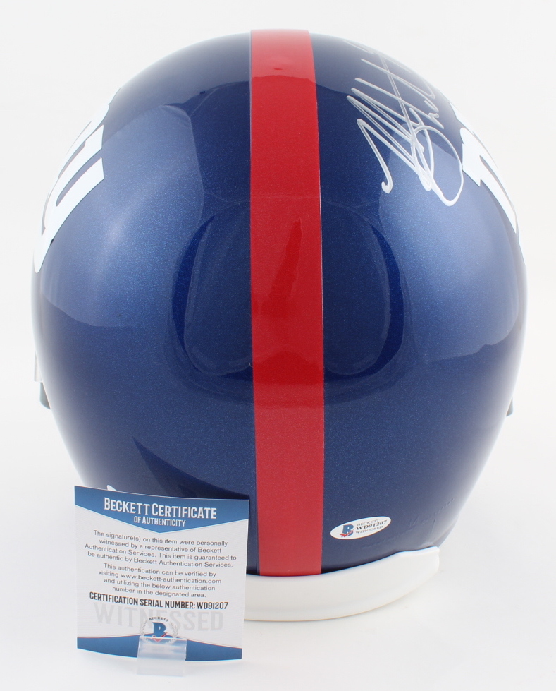 Michael Strahan Signed Giants Full-Size Helmet (Beckett COA) at PristineAuction.com Michael Strahan Signed Giants Full-Size Helmet (Beckett COA) at PristineAuction.com
