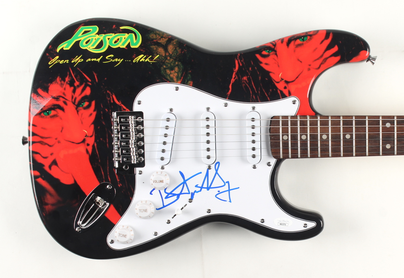 Bret Michaels Signed "Poison" Huntington 39" Electric Guitar (JSA COA) at PristineAuction.com Bret Michaels Signed "Poison" Huntington 39" Electric Guitar (JSA COA) at PristineAuction.com