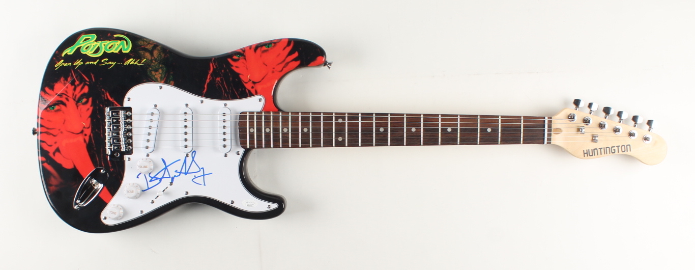 Bret Michaels Signed "Poison" Huntington 39" Electric Guitar (JSA COA) at PristineAuction.com Bret Michaels Signed "Poison" Huntington 39" Electric Guitar (JSA COA) at PristineAuction.com