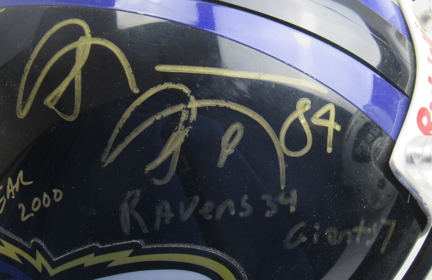 Ray Lewis, Shannon SHarpe & Ozzie Newsome Signed Ravens Full-Size Authentic On-Field Helmet with Multiple Inscriptions (JSA LOA) at PristineAuction.com Ray Lewis, Shannon SHarpe & Ozzie Newsome Signed Ravens Full-Size Authentic On-Field Helmet with Multiple Inscriptions (JSA LOA) at PristineAuction.com