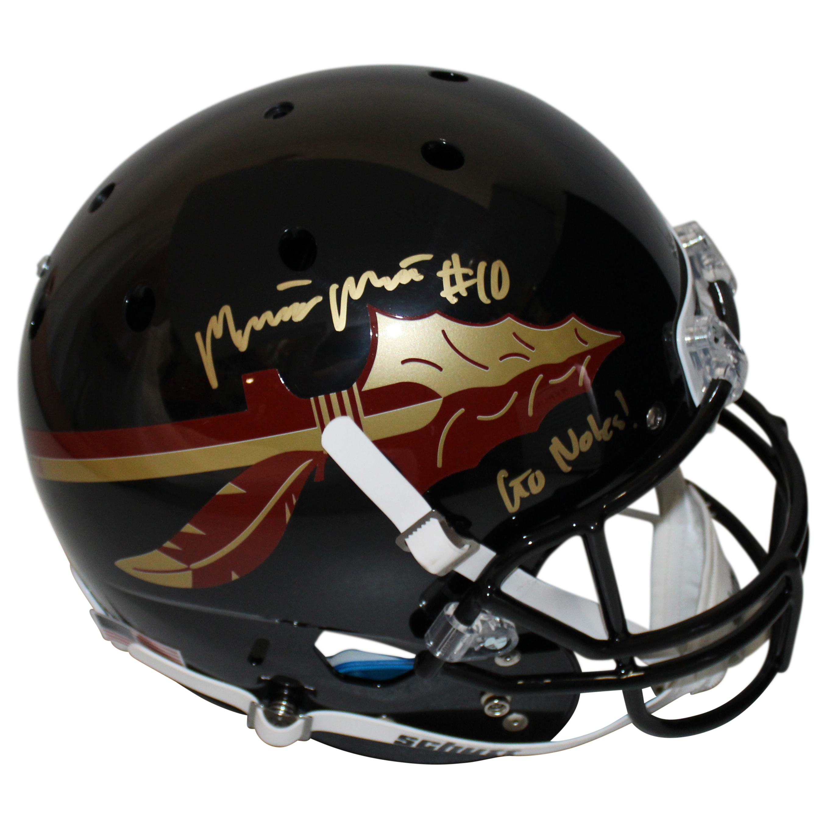 McKenzie Milton Signed Florida State Seminoles Full-Size Helmet Inscribed "Go Noles!" (JSA COA) at PristineAuction.com McKenzie Milton Signed Florida State Seminoles Full-Size Helmet Inscribed "Go Noles!" (JSA COA) at PristineAuction.com