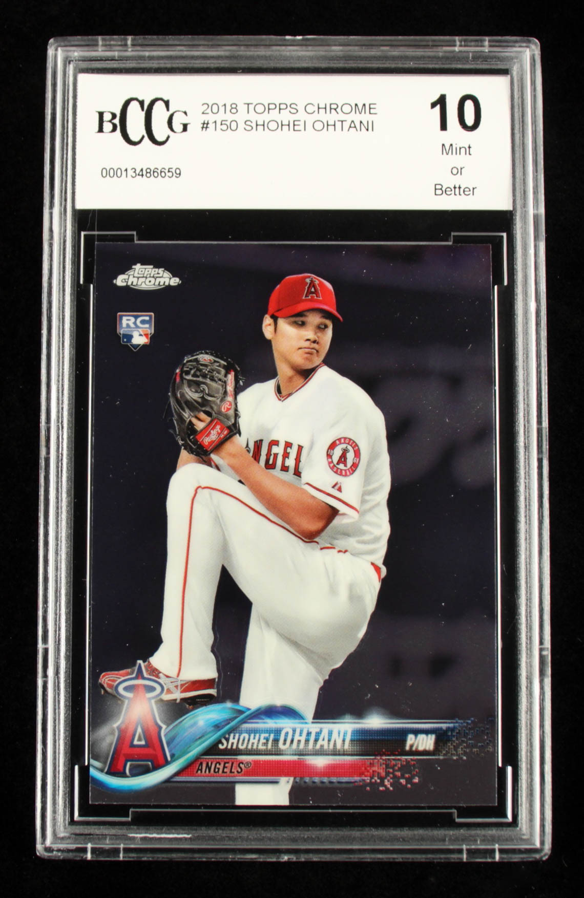 Shohei Ohtani 2018 Topps Chrome #150 RC (BCCG 10) at PristineAuction.com Shohei Ohtani 2018 Topps Chrome #150 RC (BCCG 10) at PristineAuction.com