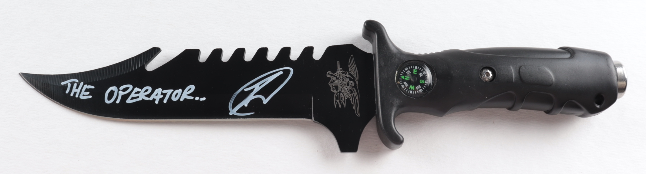 Robert O’Neill Signed Navy SEAL Combat Knife Inscribed “The Operator...” (PSA COA) at PristineAuction.com Robert O’Neill Signed Navy SEAL Combat Knife Inscribed “The Operator...” (PSA COA) at PristineAuction.com