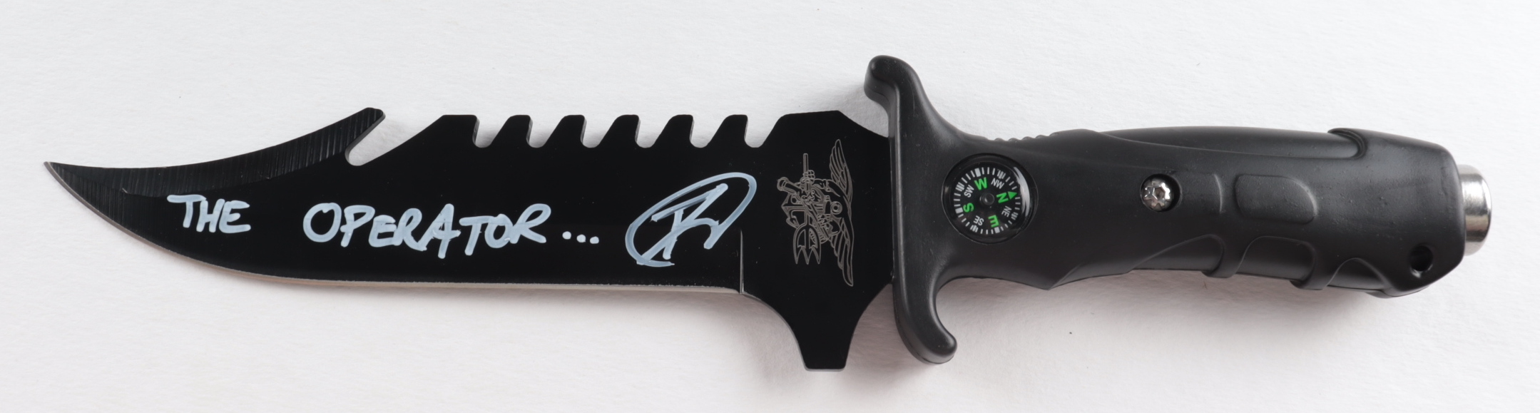 Robert O’Neill Signed Navy SEAL Combat Knife Inscribed “The Operator...” (PSA COA) at PristineAuction.com Robert O’Neill Signed Navy SEAL Combat Knife Inscribed “The Operator...” (PSA COA) at PristineAuction.com