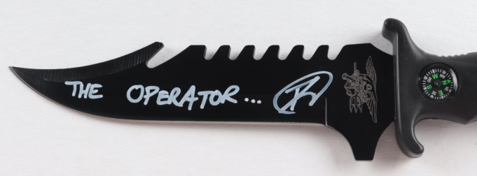 Robert O’Neill Signed Navy SEAL Combat Knife Inscribed “The Operator...” (PSA COA) at PristineAuction.com Robert O’Neill Signed Navy SEAL Combat Knife Inscribed “The Operator...” (PSA COA) at PristineAuction.com
