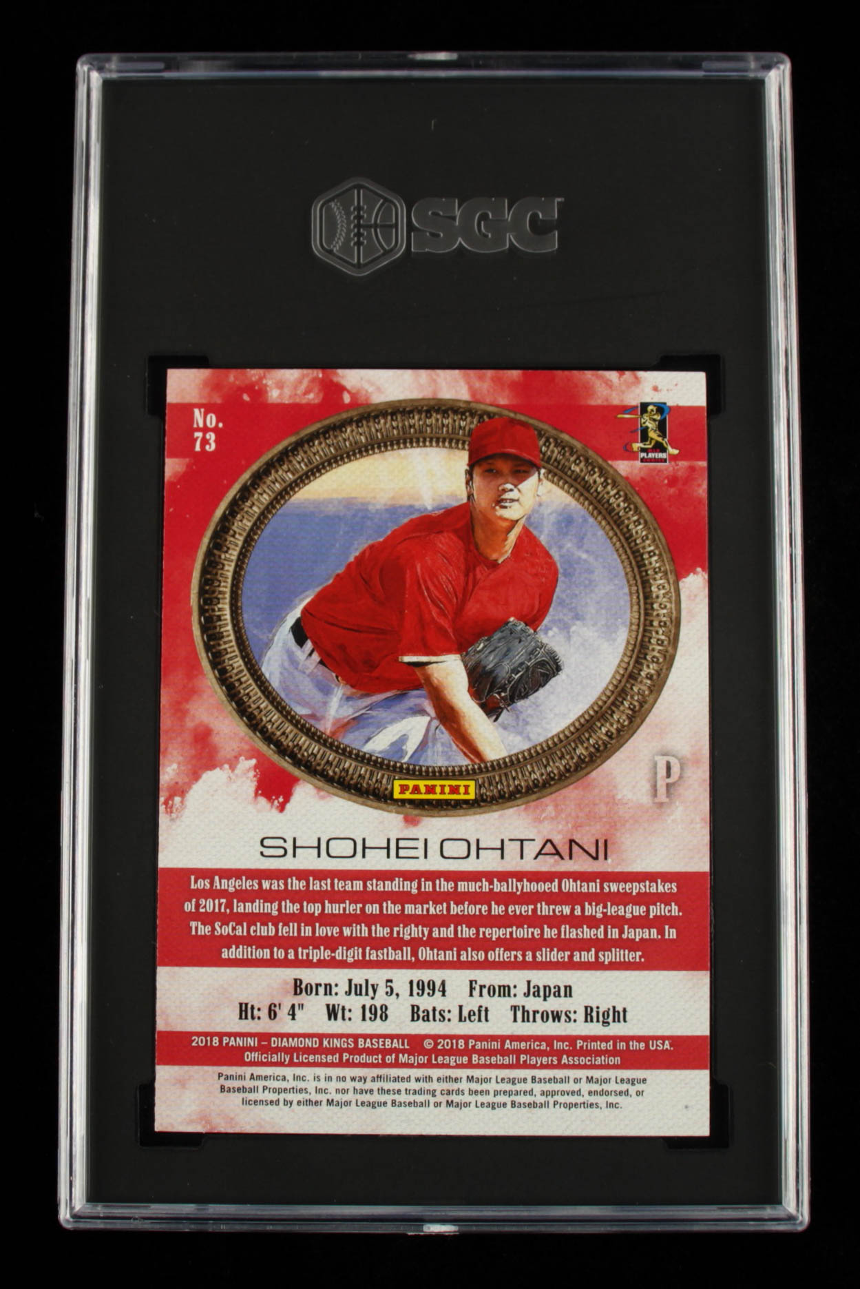 Shohei Ohtani 2018 Diamond Kings #73 RC (SGC 10) at PristineAuction.com Shohei Ohtani 2018 Diamond Kings #73 RC (SGC 10) at PristineAuction.com