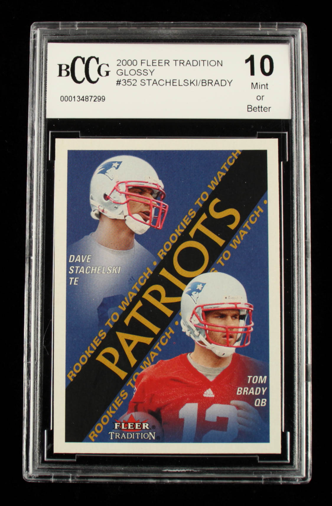 David Stachelski / Tom Brady 2000 Fleer Tradition Glossy #352 (BCCG 10) at PristineAuction.com David Stachelski / Tom Brady 2000 Fleer Tradition Glossy #352 (BCCG 10) at PristineAuction.com
